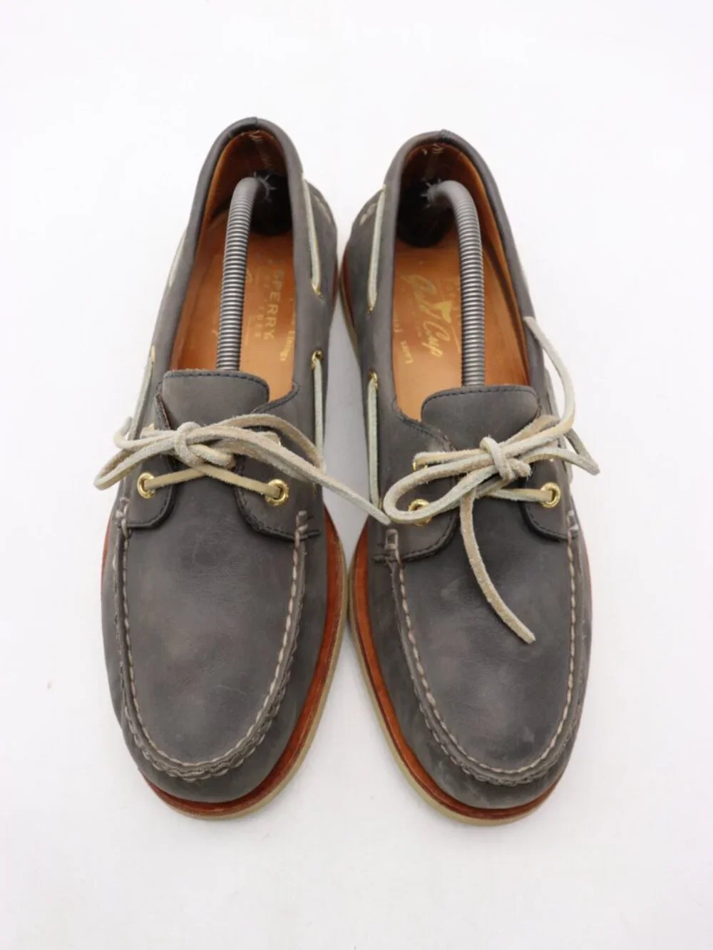Sperry Gold Cup Top Sider Authentic 2 Eye Men's Size 11 M Gray Boat Shoes